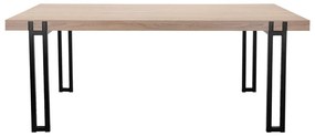 Natúr színű étkezőasztal tölgyfa dekoros asztallappal 90x160 cm Azuma – Støraa