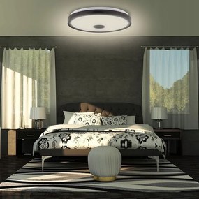 LED RGB 72W mennyezeti lámpa, távirányító, Bluetooth, dallamok, hangerő és fényerőszabályozás, Android és iOS, 50 cm