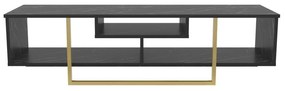 TV szekrény Asal 150 - Black, Gold