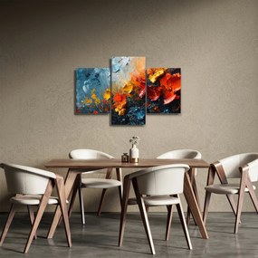Kép - Virágok absztrakt festménye III. (90x60 cm)