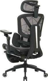 Irodai szék, sötétszürke/fekete, teherbírás 150 kg, VILMER