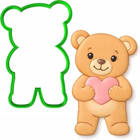 Mézeskalács lyukasztó Nagymama És Nagypapa Napja Valentin Nap maci szív 12cm