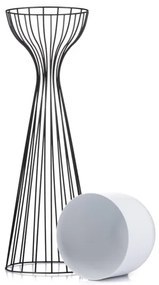 Fém virágcserép LOFT 68x20 cm fekete/fehér