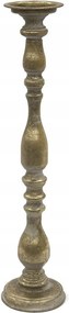 Gyertyatartó Fém Arany 60cm 1 Gyertyához Retro Öregített Stílusos