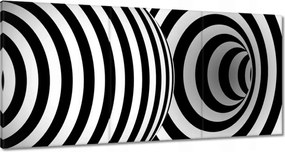 Festmények 120x60 Absztrakt fekete-fehér