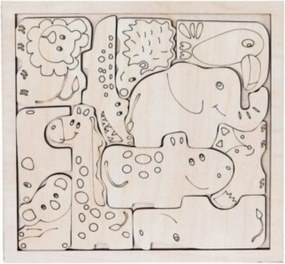 Fából készült Puzzle Gyerekeknek állat alakú Logikai 1