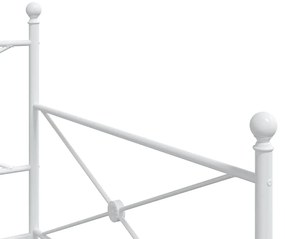 Daybed with Trundle without Mattress White 100x190 cm acél