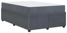 Ágykeret matraccal matracmal Sötétszürke 120 x 190 cm Bársony