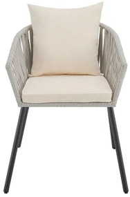 Juskys Fém székek 2 db – krém/szürke