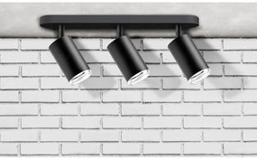 Fürdőszobai spotlámpa TURYN 3xGU10/10W/230V IP44 fekete