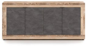 RUNEA komód világosbarna/antracitszürke