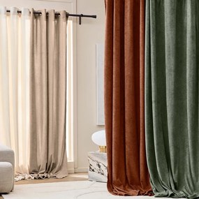 Zöld buklé függöny 140x260 cm Winona – douceur d'intérieur