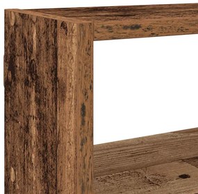 antik fa színű szerelt fa fali kockapolc 7 rekeszes színű