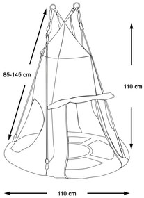 Fészekhinta-110 cm-es-kék-sátorral