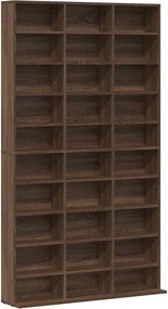 vidaXL barna tölgy színű szerelt fa CD-szekrény 102 x 23 x 177,5 cm