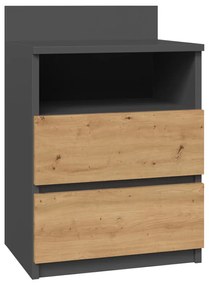 Riano MIX M1 éjjeliszekrény, 40x59x32 cm, antracit-tölgy