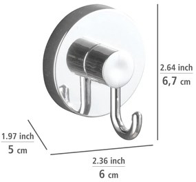 Fényes ezüstszínű öntapadós fürdőszobai kiegészítő szett Bari – Wenko