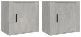2 db betonszürke falra szerelhető éjjeliszekrény 50x30x47 cm