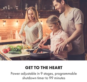 Klarstein Delicatessa 3 Flex, indukciós főzőlap, 6600 W, 3 zóna, üvegkerámia, fekete