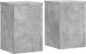 vidaXL 2 db betonszürke szerelt fa növénytartó állvány 25 x 25 x 35 cm