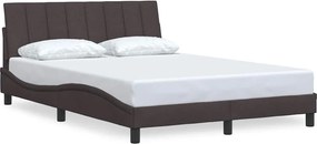 vidaXL sötétbarna szövet ágykeret matrac nélkül Hanko 120x200 cm