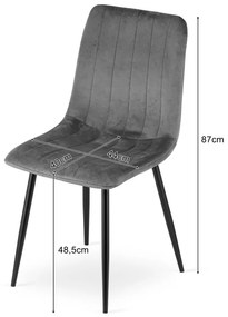 Rózsaszín bársonyszék LAVA fekete lábakkal