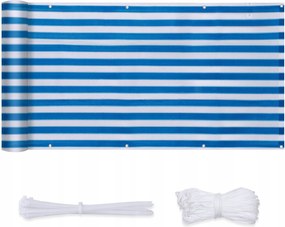 Erkélyszőnyeg Terasz Erkélykerítés 75 x 300 CM Uv Fehér-kék