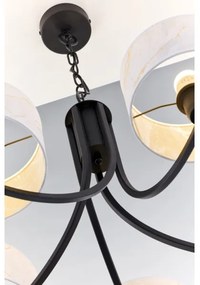 Jupiter 2104 - ARTHUR láncos csillár 5xE27/15W/230V fehér/fekete/márványmintás