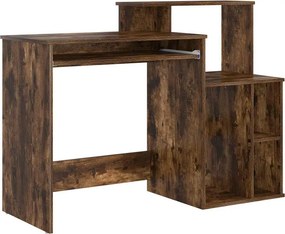 vidaXL Asztal fiókkal Füstölt tölgy 120,5 x 44 x 88,5 cm Faanyag
