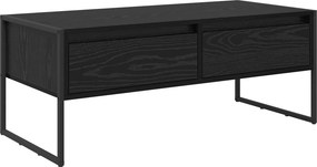 vidaXL Dohányzóasztal fiókkal Fekete tölgy 100 x 46 x 40 cm Faanyag