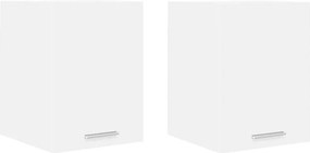 vidaXL Függő szekrény tárolóval 2 pcs Fehér 30 x 31 x 40 cm Faanyag