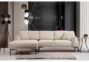 Leo világosbézs sarokkanapé, bal oldali - Artie