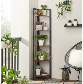 NAVARO könyvszekrény barna/fekete