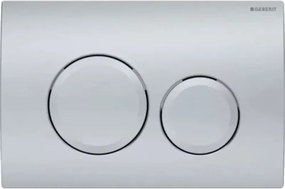 GEBERIT Delta20 nyomólap, Basic WC-tartályhoz, 2 vízmennyiséges, matt króm