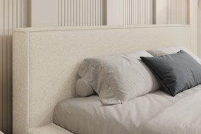 Nirello kárpitozott ágy 160x200 cm, ágyneműtartós - bézs buklé Quelle 03