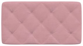 rózsaszín bársony fejtámla párna 80 cm