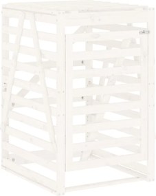 vidaXL fehér tömör fenyőfa szemeteskuka tároló 84x90x128,5 cm
