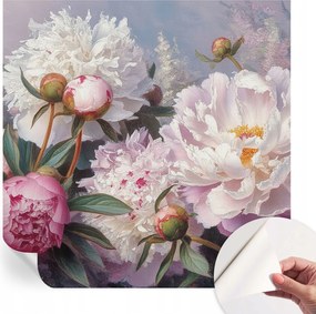 Öntapadós fali fotótapéta Hálószobába Bazsarózsa csokor 250x250 cm