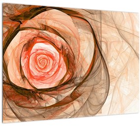 Kép - művészi rózsa (üvegen) (70x50 cm)