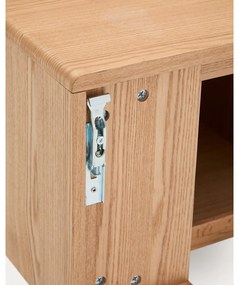 Natúr színű fali mosdó alatti szekrény kőrisfa dekorral 90x35 cm Salaya – Kave Home