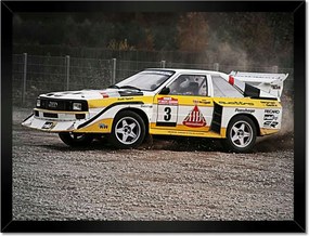 Poszterek keretben 40x30 Audi Quattro Drift oldalfal