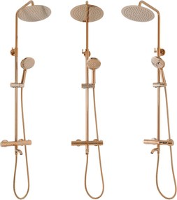 Rea Lungo, zuhanygarnitúra termosztatikus csapteleppel, rózsaszín arany, REA-P6606