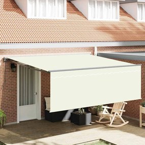 Behúzható napellenző Krém 400 × 300 cm Poliészter