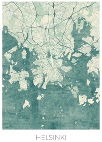 Helsinki Térképe, Hubert Roguski, (30 x 40 cm)