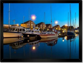 Poszterek keretben 40x30 Éjszakai kikötő
