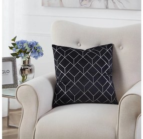 Eglo 420075 - Dekoratív párna SINGU 45x45 cm fekete/ezüst