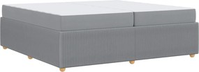 vidaXL Ágykeret matracmal Világosszürke 200 x 200 cm szövet