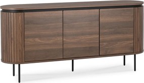 Komód 160 cm, háromajtós kivitelben, dió színben BECK