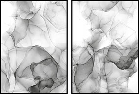 Poszterek elmosódás füst absztrakt 2db 15x21cm poszter diptikus falikép