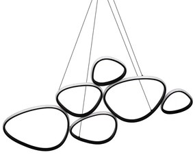 LED csillár kábelen PETRA LED/58W/230V 4000K fekete